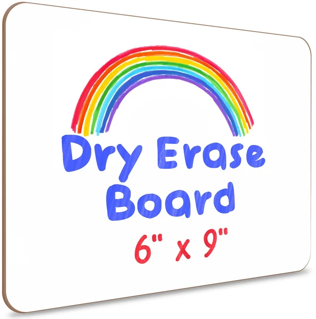 Main image of Small White Board 6x9 Double Sided Dry Erase Personal Board | Double Sided Personal Whiteboard, Premium Masonite Hardboard, Wipes Clean No Ghosting, Students Classroom And Home