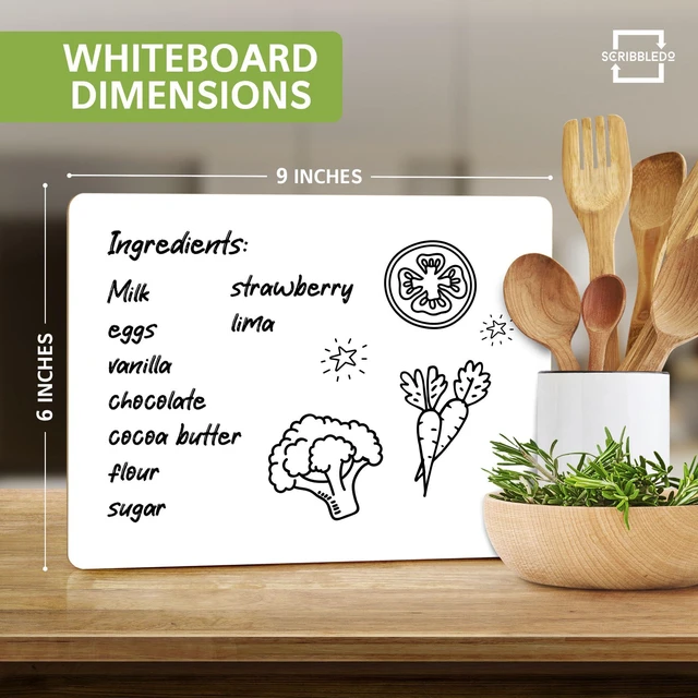 Alt view image 4 of 7 - Small White Board 6x9 Double Sided Dry Erase Personal Board | Double Sided Personal Whiteboard, Premium Masonite Hardboard, Wipes Clean No Ghosting, Students Classroom And Home