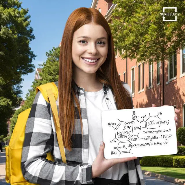 Alt view image 5 of 7 - Small White Board 6x9 Double Sided Dry Erase Personal Board | Double Sided Personal Whiteboard, Premium Masonite Hardboard, Wipes Clean No Ghosting, Students Classroom And Home