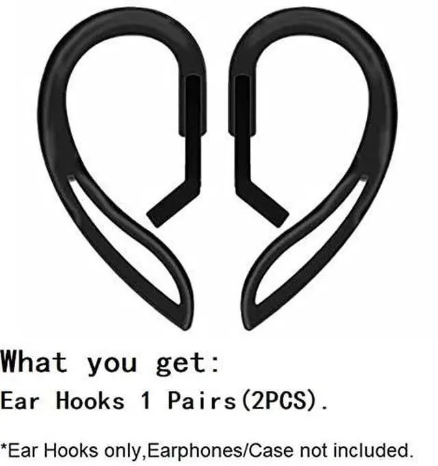 Alt view image 4 of 4 - AirPod Ear Hooks Anti-Slip Anti-Drop Earhooks Compatible with AirPods 3/2 / 1/ Pro,Black
