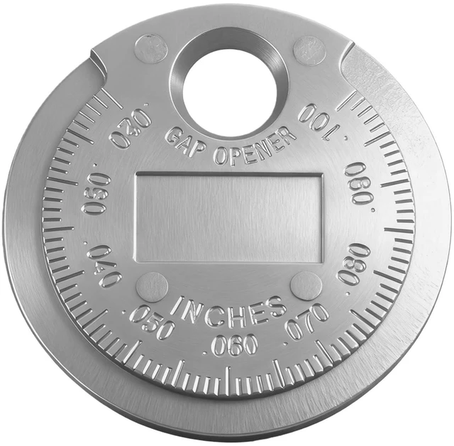 Main image of Spark Plug Measuring Tool,Measuring Wire Spark Plug Gap Tool,Zinc Alloy Gapper Clearance Gauge Scaled From 0.020" To 0.100",Portable Plugs Gapping Gauge,Universal Sparkplug Gap Tools Car Accessories