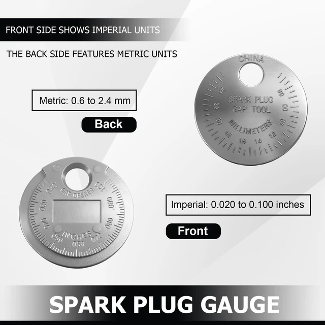 Alt view image 5 of 7 - Spark Plug Measuring Tool,Measuring Wire Spark Plug Gap Tool,Zinc Alloy Gapper Clearance Gauge Scaled From 0.020" To 0.100",Portable Plugs Gapping Gauge,Universal Sparkplug Gap Tools Car Accessories