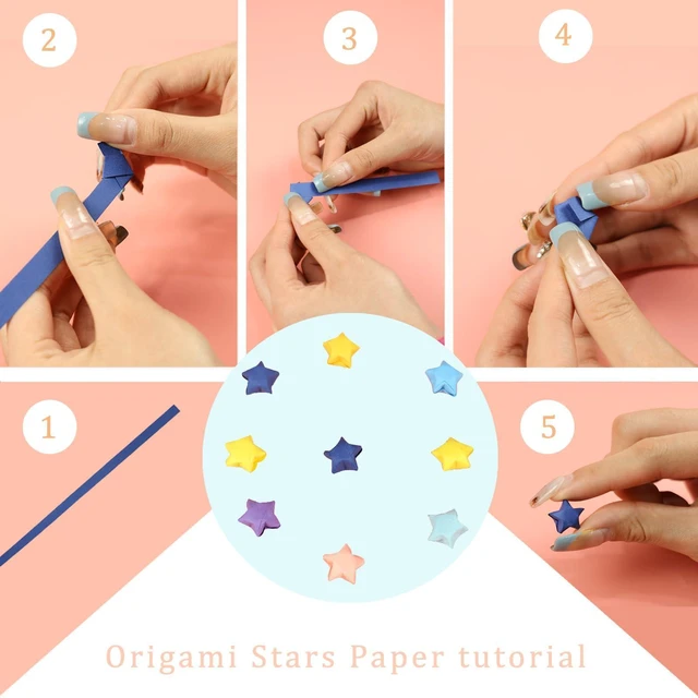 Alt view image 3 of 6 - 1512 Sheets Origami Paper, 27 Colors Double Sided Paper Star Strips | 9.25 x 0.4 Inch Lucky Origami Star Paper Strips Kit for DIY Hand Art Crafts Great Gift Festival Decoration