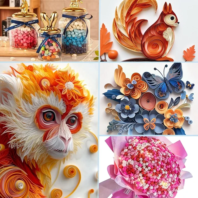 Alt view image 6 of 6 - 1512 Sheets Origami Paper, 27 Colors Double Sided Paper Star Strips | 9.25 x 0.4 Inch Lucky Origami Star Paper Strips Kit for DIY Hand Art Crafts Great Gift Festival Decoration