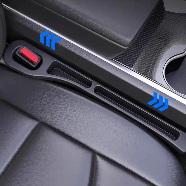 Alt view image 4 of 5 - Tesdluy Car Seat Gap Filler Set of 2, Multifunctional Seat Side Gap Seam Filler Organizer with Phone Holder, Universal Fit Fill The Gap Between Seat & Console for Car, SUV, Truck