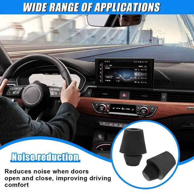 Alt view image 4 of 6 - ZIMISI Car Door Bumper Shock Absorbers, 0.7" x 0.5" Rubber Door Slam Stopper, Front Rear Door Shock Absorber Soundproof Protector Buffer Pads, Car Bumper Protection Accessories for Most Cars (10PCS)