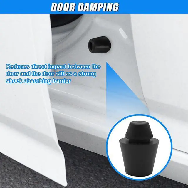 Alt view image 5 of 6 - ZIMISI Car Door Bumper Shock Absorbers, 0.7" x 0.5" Rubber Door Slam Stopper, Front Rear Door Shock Absorber Soundproof Protector Buffer Pads, Car Bumper Protection Accessories for Most Cars (10PCS)