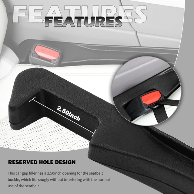 Alt view image 5 of 7 - 2PCS Car Seat Gap Filler,Upgraded 3 in 1 No Drop Seat Guard for Cars with Hook and Car Phone Holder Design,Universal Cars Seats Spacer Gap Filler for Double-Sided Use