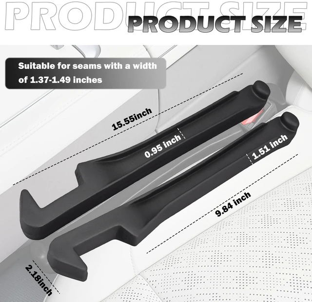 Alt view image 2 of 7 - 2PCS Car Seat Gap Filler,Upgraded 3 in 1 No Drop Seat Guard for Cars with Hook and Car Phone Holder Design,Universal Cars Seats Spacer Gap Filler for Double-Sided Use