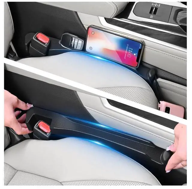 Main image of Turcee 2PCS Car Seat Gap Filler Organizer with Storage Slot & Hook,Car Seat Gap Filler Strip for Filling Gaps,Universal & Double-Sided Use Cars Seats Gaps Plug Cars Interior Accessories