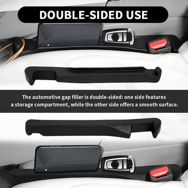Alt view image 5 of 7 - Turcee 2PCS Car Seat Gap Filler Organizer with Storage Slot & Hook,Car Seat Gap Filler Strip for Filling Gaps,Universal & Double-Sided Use Cars Seats Gaps Plug Cars Interior Accessories