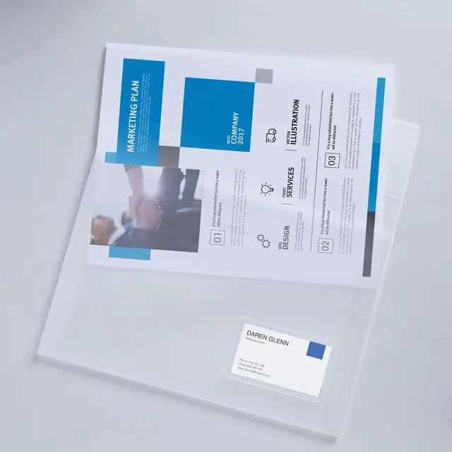 Alt view image 2 of 7 - Translucent Document Wallet, Clear Travel Document Organizer, Holds up to 50 Pages (72278)