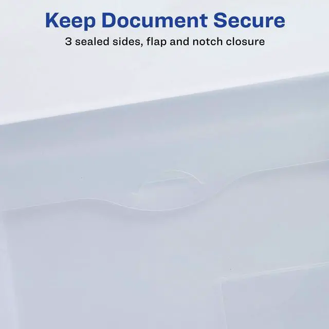 Alt view image 4 of 7 - Translucent Document Wallet, Clear Travel Document Organizer, Holds up to 50 Pages (72278)