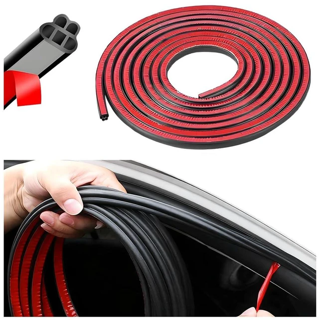 Main image of Ywdiml Car Door Seal Strip, 32.8FT Double Layer 5-Hole Rubber Noise Insulation Vehicle Weather Stripping, Self-Adhesive Soundproof Auto Door Window Seal Strip, Universal for RV Truck Sedan