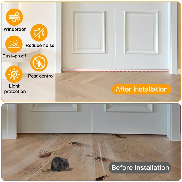 Alt view image 6 of 7 - Wood Foam Door and Window Seal Strip, High Elasticity, High Adhesion Rubber Insulation Tape, Windproof Soundproof Door Foam (White, 6.5FT/2meters)