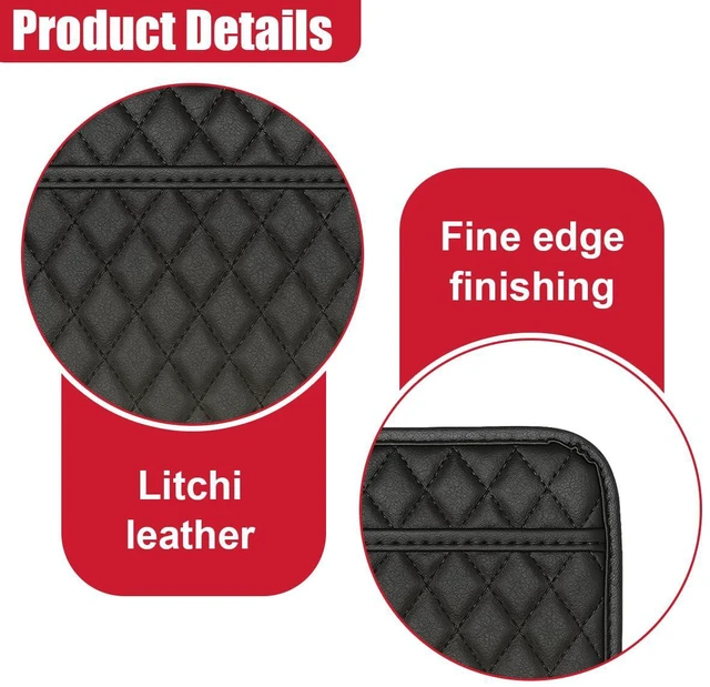 Alt view image 3 of 6 - Deaelf 2PCS Car Side Pocket Organizer, Self-Adhesive, 6.2"×5" (Black-S) | Waterproof Leather Auto Seat Gap Filler Storage Bag, Multifunctional Car Door Sunglasses Holder Pouch for Phone, Card