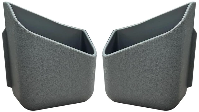Main image of YoRise 2PCS Car Seat Side Pocket Organizer, A-Pillar Sunglass Holder, Stick-On Small Item Automotive Storage Box, Car Seat Gap Filler Organizer for Card, Cigarette, Phone, Registration (Gray)