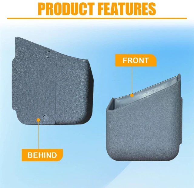 Alt view image 3 of 6 - YoRise 2PCS Car Seat Side Pocket Organizer, A-Pillar Sunglass Holder, Stick-On Small Item Automotive Storage Box, Car Seat Gap Filler Organizer for Card, Cigarette, Phone, Registration (Gray)