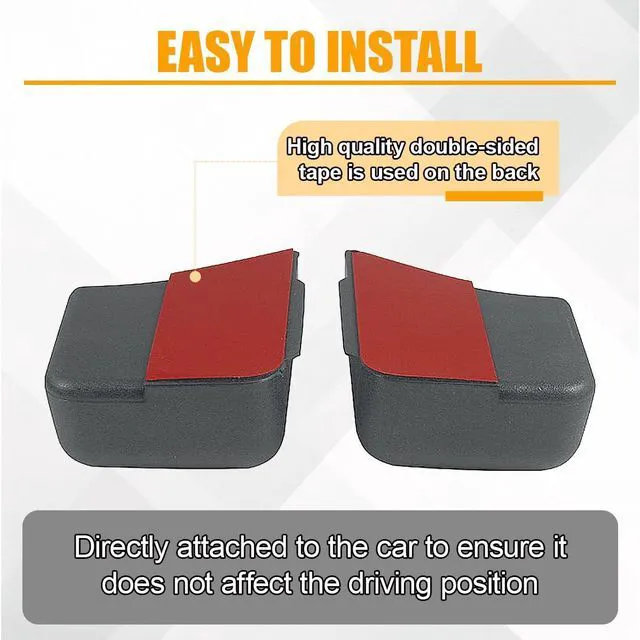 Alt view image 5 of 6 - YoRise 2PCS Car Seat Side Pocket Organizer, A-Pillar Sunglass Holder, Stick-On Small Item Automotive Storage Box, Car Seat Gap Filler Organizer for Card, Cigarette, Phone, Registration (Gray)