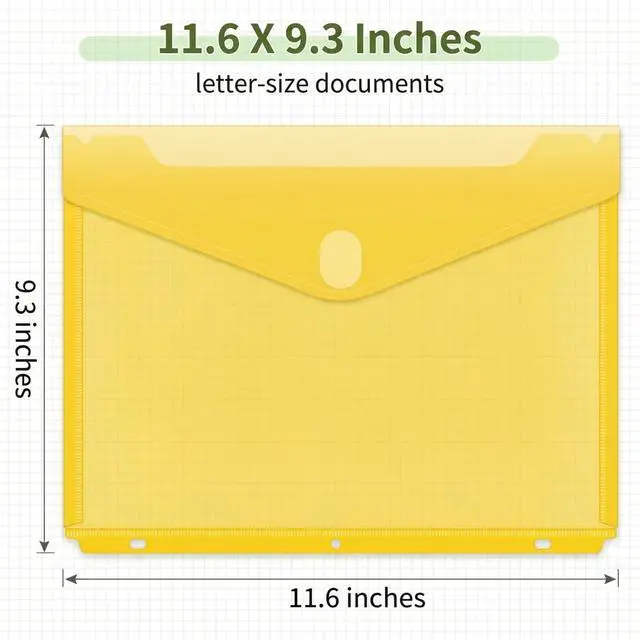 Alt view image 2 of 5 - Binder Folders with Space-Saving Closures Bulk, 30 Pack | Letter Size, Clear Side-Loading Binder Pockets, High Capacity Plastic Dividers for 3 Ring Binders, School, Office & Documents