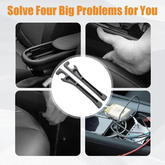 Alt view image 6 of 6 - Smeyta Car Seat Gap Organizer,Seat Gap Filler with Seat Belt Holes,Universal Fit for SUV/Truck/Pickup(Black,2Pack)
