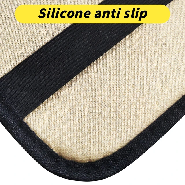 Alt view image 4 of 6 - Couslcd 12.6 x 7.5 Inch PU Leather Console Armrest Pad, Black/Red | water-resistant surface, cushioned contact area, slip-on installation, fits matching console lids, car interior accessories