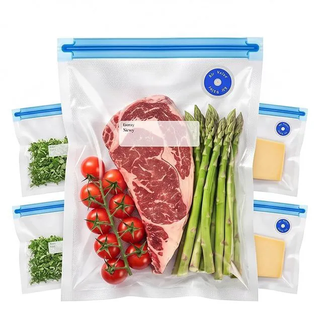 Main image of Reusable Vacuum Sealer Bags for Food, 10 PCS (Size 8.66" x 8.3") BPA-Free Food Storage Bags with Air Valve, Leak-Proof & Odor-Resistant for Freshness Preservation