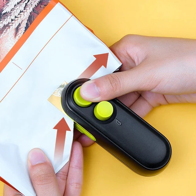 Alt view image 4 of 7 - 2-In-1 Mini Bag Sealer And Cutter, USB Rechargeable Chip Resealer | Portable Handheld Design, For Plastic Food Storage Bags, Magnetic Backing For Refrigerator, Keep Snacks Fresh, Easy To Use