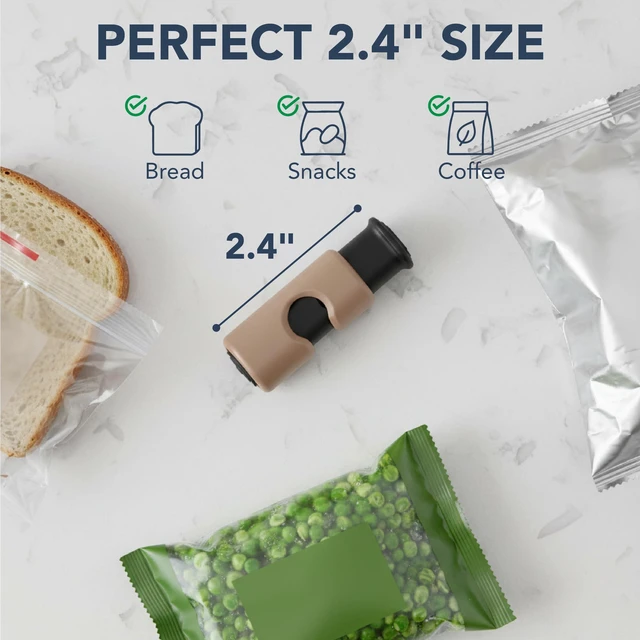 Alt view image 2 of 7 - Squeeze and Lock Bread Bag Clips, 2.4 Inch, 8 Pack | Multicolor Squeeze Lock Clips, Reusable Bag Closures for Bread, Snacks, Coffee, Food Storage, Fits Thick and Thin Bags