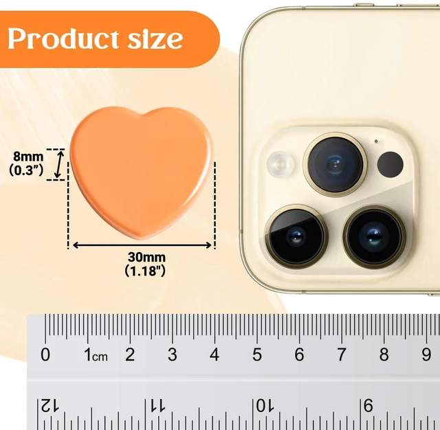 Alt view image 3 of 7 - ZDZBLX Fridge Magnets - 20PCS Heart Strong Refrigerator Magnets - Heavy Duty Small Magnets for Whiteboard, Locker, Office & School - Cute Decorative Magnet for Home Kitchen Crafts Map (Orange+Yellow)