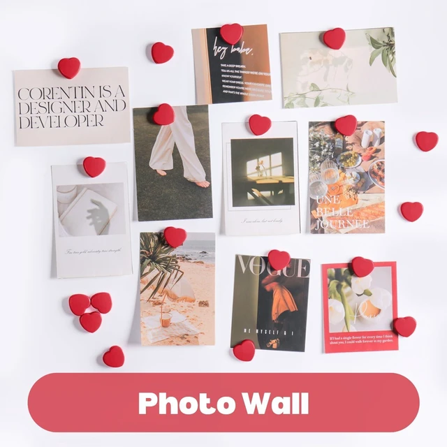 Alt view image 5 of 7 - PYJLBX Heart Fridge Magnets, 20Pcs Strong Small Red for Whiteboard & Office | Cute mini decorative refrigerator magnets for home, classroom, kitchen & metal surfaces. Heavy duty hold for lockers & cra