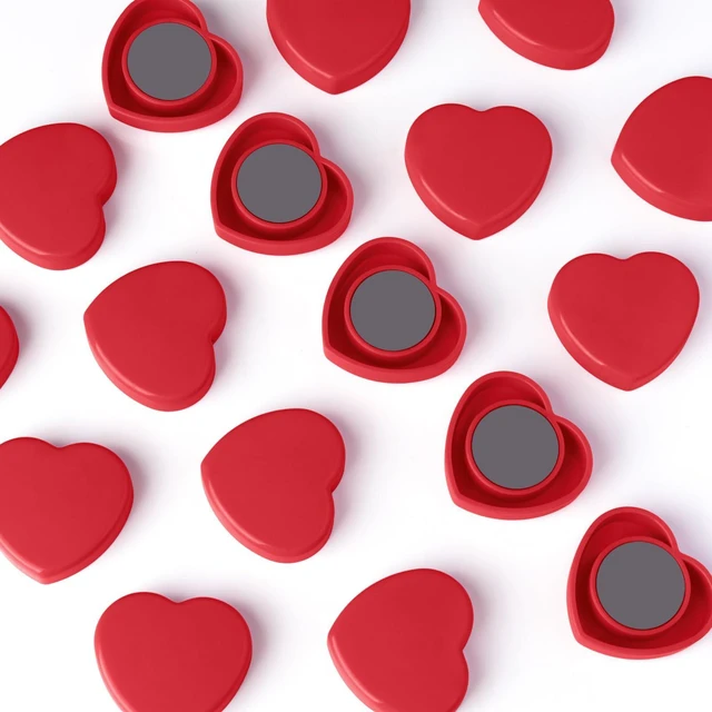 Alt view image 2 of 7 - PYJLBX Heart Fridge Magnets, 20Pcs Strong Small Red for Whiteboard & Office | Cute mini decorative refrigerator magnets for home, classroom, kitchen & metal surfaces. Heavy duty hold for lockers & cra