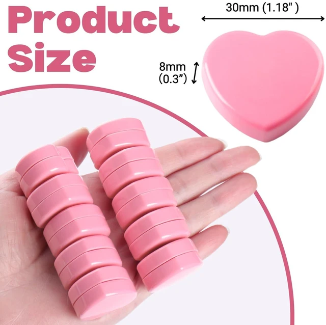 Alt view image 4 of 7 - DUJEQM 20PCS Strong Fridge Magnets - Heavy Duty Small Magnets for Whiteboard, Craft & Lockers | Cute Decorative Kitchen Office Classroom Magnet | Mini Heart Pink Refrigerator Magnets for Home School