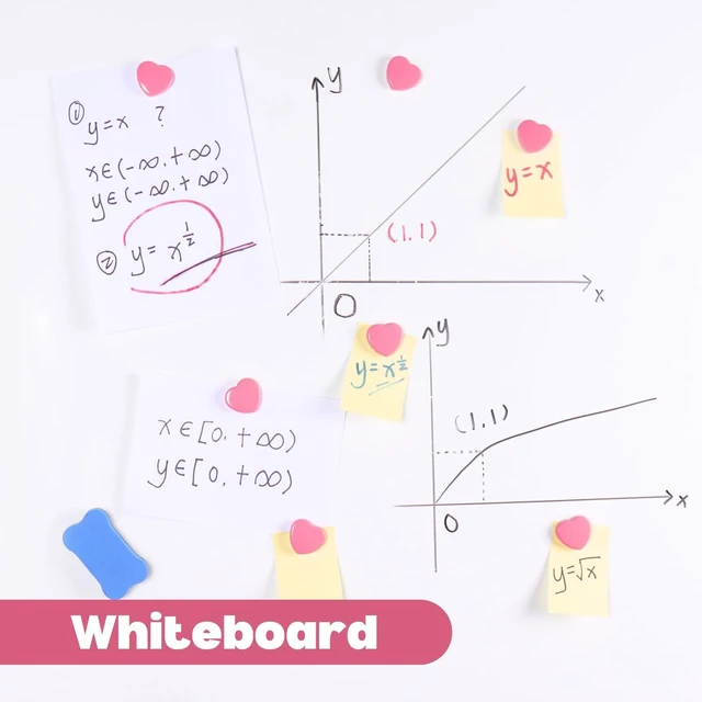 Alt view image 7 of 7 - DUJEQM 20PCS Strong Fridge Magnets - Heavy Duty Small Magnets for Whiteboard, Craft & Lockers | Cute Decorative Kitchen Office Classroom Magnet | Mini Heart Pink Refrigerator Magnets for Home School