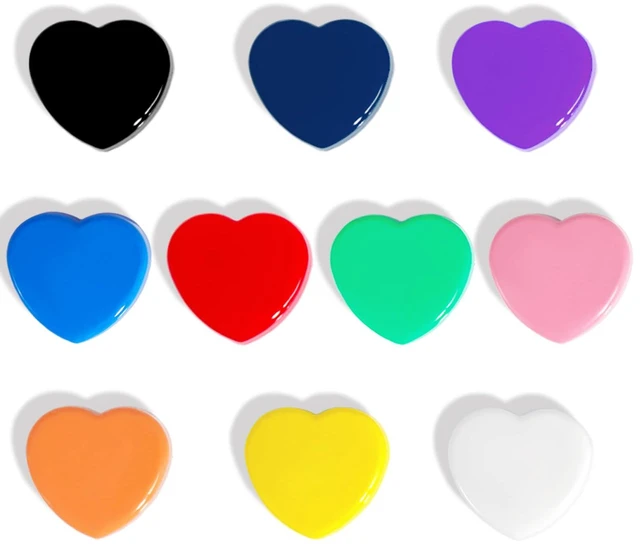 Main image of ZDZBLX Fridge Magnets, 10 Pack Strong Refrigerator Magnets Small Heart Shape, Cute Decorative Magnets for Whiteboard Locker Office School Classroom Home, Heavy Duty Multi-Color Mini Magnet (10 Colors)