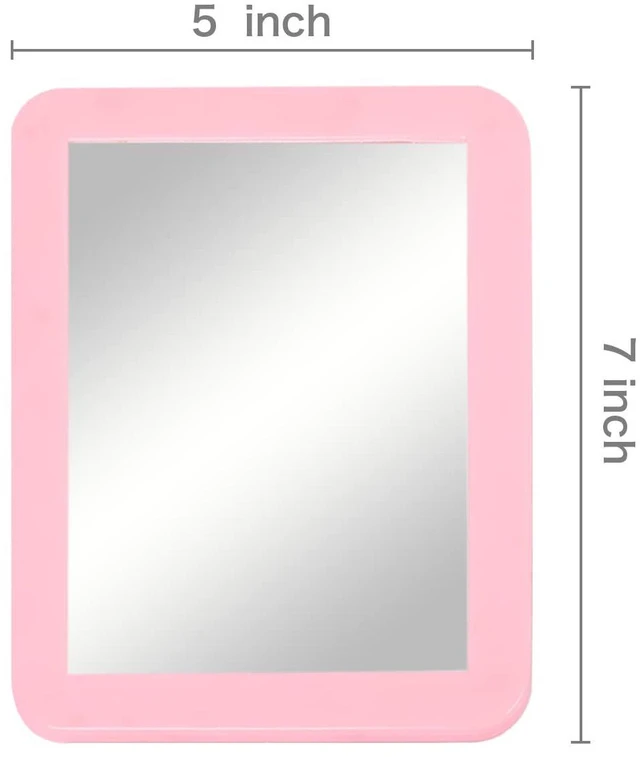 Alt view image 2 of 6 - ARTLYMERS Locker Mirror Magnetic, Locker Accessories, 5x7 Real Glass Pink | Locker Decor & Stuff, Magnet Backing, Back to School, Classroom Decorations, Household Refrigerator, Office Cabinet, Bathroo