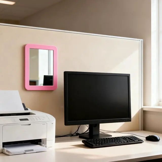 Alt view image 6 of 6 - ARTLYMERS Locker Mirror Magnetic, Locker Accessories, 5x7 Real Glass Pink | Locker Decor & Stuff, Magnet Backing, Back to School, Classroom Decorations, Household Refrigerator, Office Cabinet, Bathroo