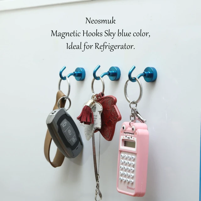 Alt view image 5 of 7 - Neosmuk Magnetic Hooks for Cruise Cabins,30lb Heavy Duty,RoyalBlue,4 Pack | Heavy Duty Strong Magnet Hook, Cruise Essentials 2026 for Hanging, Metal Wall Refrigerator Hangers