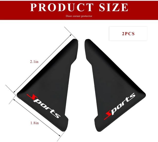 Alt view image 2 of 6 - VCYOPN 2 PCS Car Door Protector, Anti-Collision Sports Auto Front Door Corner Protector Sticker, Waterproof Scratch Guard Door Corner Decorations for Most Cars SUVs Trucks