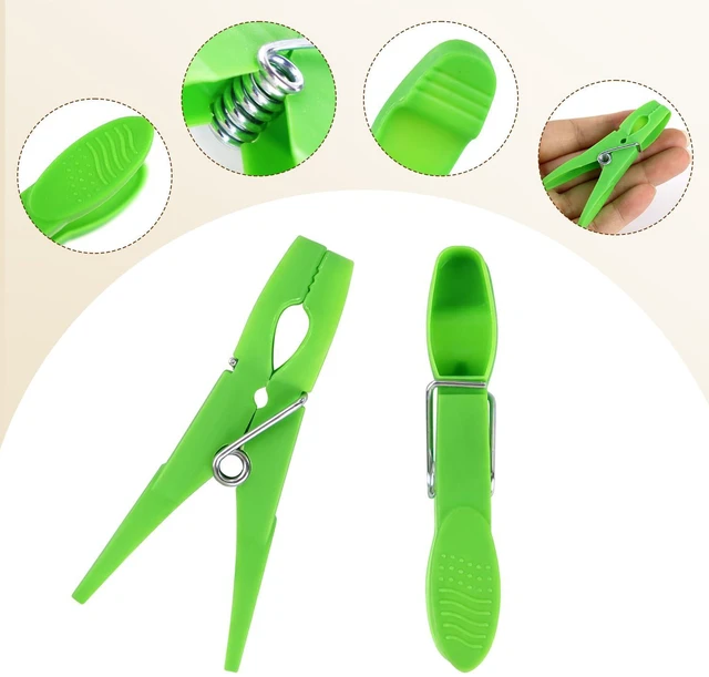 Alt view image 4 of 7 - Colored Plastic Clothespins Heavy Duty Laundry Clips with Springs Non-Slip Clothes Pegs for Hanging Clothes Towels Crafts Picture Photo Food Package Clips (12 Pcs)