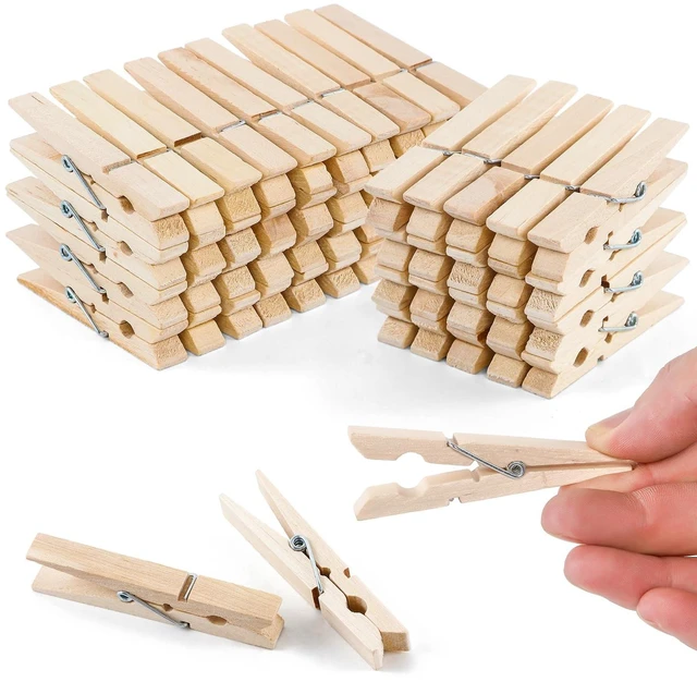 Main image of 30 PCS Clothes Pins, 2.9 Inch Wooden Clothespins, Heavy Duty Clothes Line Clips for Drying Laundry, Rust Resistant Clothes Clip for Hanging Pictures