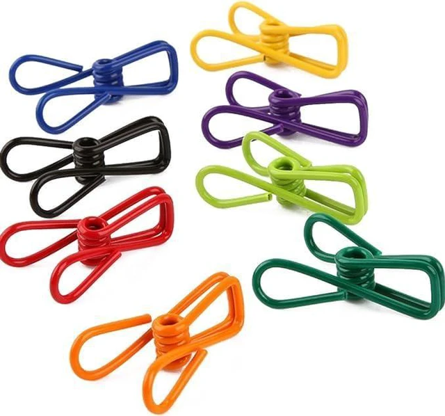 Main image of JDYYICZ Clips,10 PCS Assorted Clips Utility - PVC 2Inch,Clip for Laundry Hanging,Chips Bag,Paper,Multipurpose Pins, Polychrome