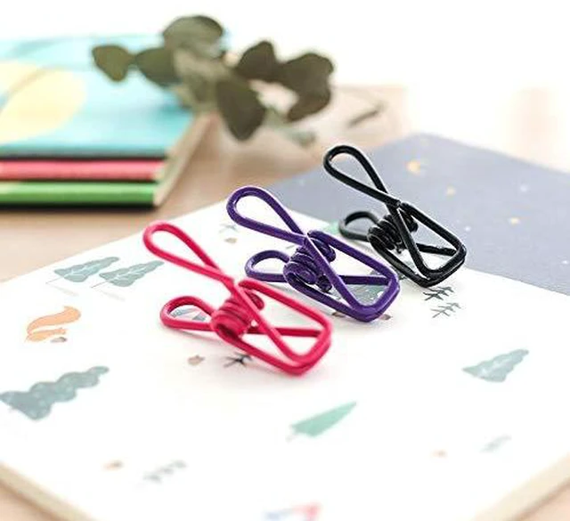 Alt view image 5 of 6 - JDYYICZ Clips,10 PCS Assorted Clips Utility - PVC 2Inch,Clip for Laundry Hanging,Chips Bag,Paper,Multipurpose Pins, Polychrome