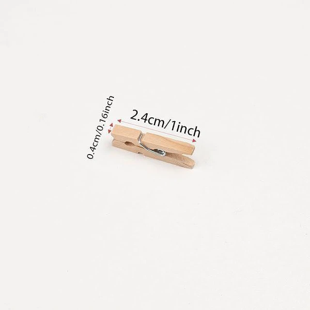 Alt view image 2 of 6 - 50PCS Wooden Clothespins 1in (2.5cm), Natural Wood for Crafts and Laundry | Wooden clothespins with spring clips for hanging photos, crafts, notes, lightweight laundry and everyday organizing.