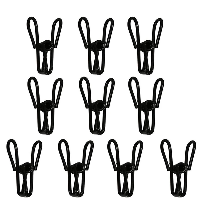 Alt view image 4 of 7 - 20 Pcs 2 Inch Black and White Chip Clips, PVC Coating High Elasticity Strength Steel Clothes Pins, Food Clips and Bag Clips