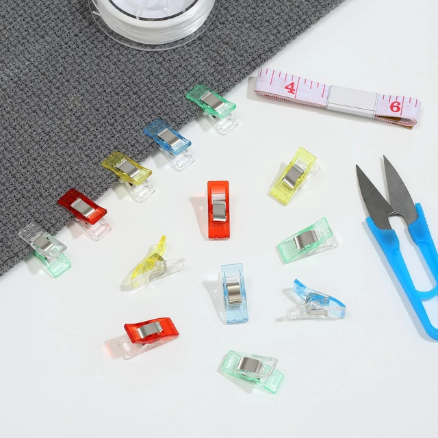 Alt view image 6 of 7 - 50 Pcs Sewing Clips for Fabric and Quilting,Premium Quilting Clips Assorted Colors,Sewing Clips with Tape Measure,Seeing Clips for Binding,Wonder Clips for Sewing Supplies Accessories Crafting Tools