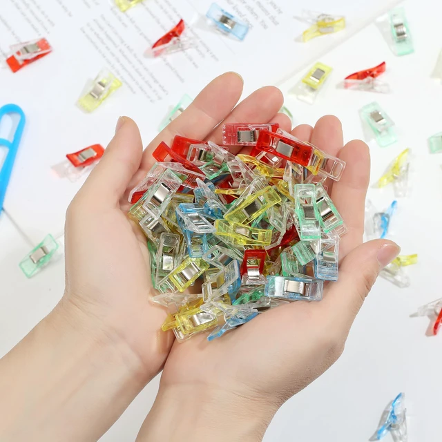 Alt view image 7 of 7 - 50 Pcs Sewing Clips for Fabric and Quilting,Premium Quilting Clips Assorted Colors,Sewing Clips with Tape Measure,Seeing Clips for Binding,Wonder Clips for Sewing Supplies Accessories Crafting Tools