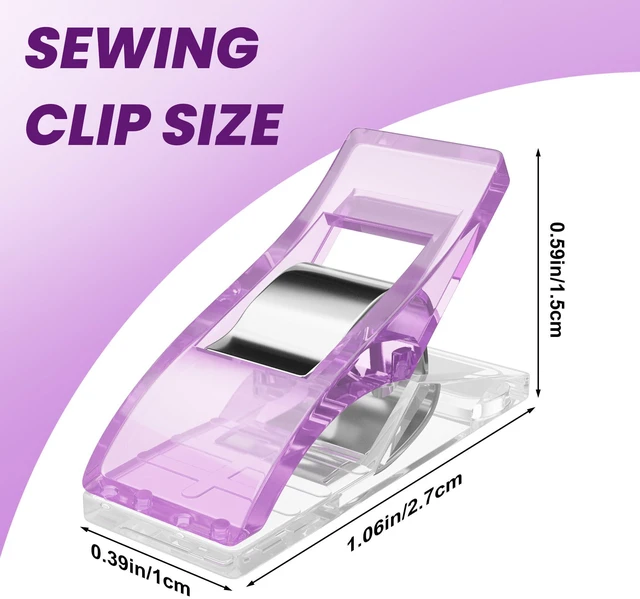 Alt view image 3 of 6 - 100PCS Sewing Clips with Storage Box | Strong Grip, No Pin Marks, Multi-Colored Quilting Clips for Fabric, Crafts & Sewing Projects
