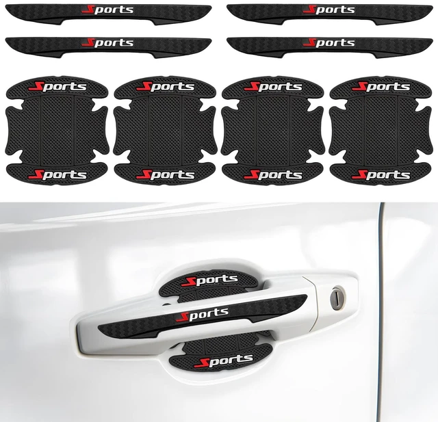 Main image of JNXIJ 8 PCS Car Door Handle Protectors, Sports Auto Door Edge Handle Cup Protector Stylish Decoration, Anti-Scratch Paint Guard Sticker Fits Most Vehicle Doors Handles, Car Accessories