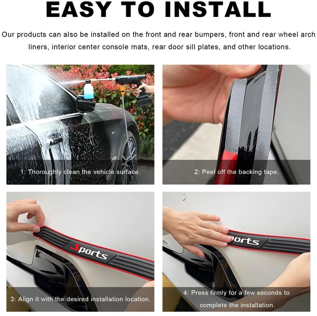 Alt view image 6 of 6 - JNXIJ 8 PCS Car Door Handle Protectors, Sports Auto Door Edge Handle Cup Protector Stylish Decoration, Anti-Scratch Paint Guard Sticker Fits Most Vehicle Doors Handles, Car Accessories
